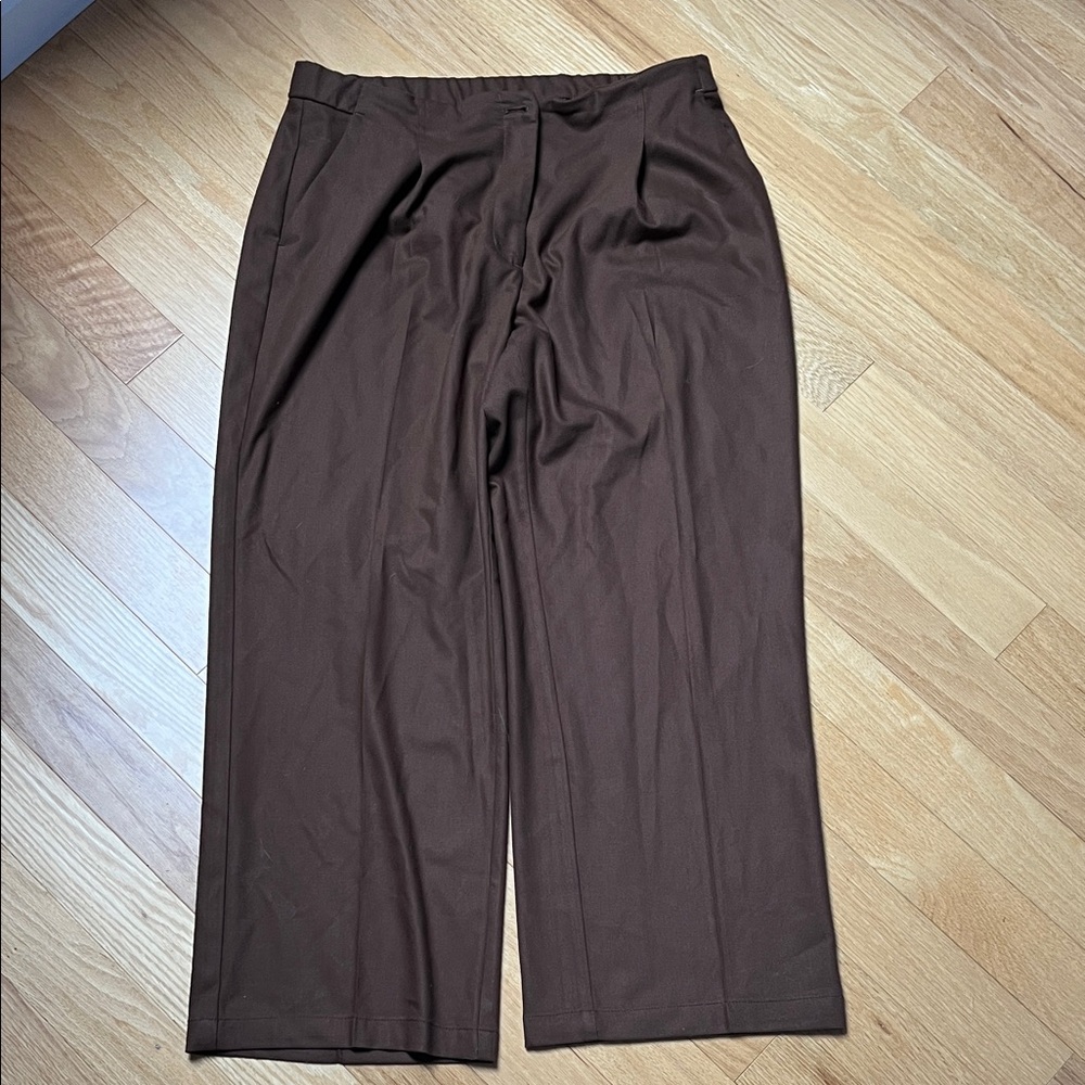 J. Jill Brown Trousers with Back Elastic Waist